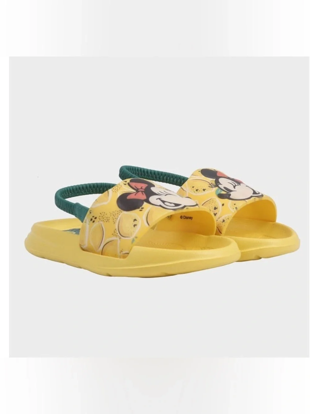 Disney Girls' Minnie Mouse Slide Sandals - Yellow Size 11/12